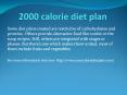 2000 calorie diet plan PowerPoint PPT Presentation