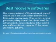 best recovery softwares
