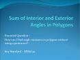 Sum of Interior and Exterior Angles in Polygons PowerPoint PPT Presentation