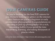 Dslr cameras guide