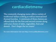 cardiac diet menu