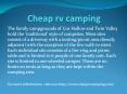 cheap rv camping