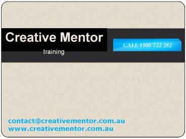 Creative Mentor Australia Pty Ltd.