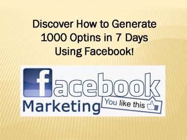 Facebook Marketing