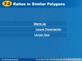 Ratios in Similar Polygons PowerPoint PPT Presentation