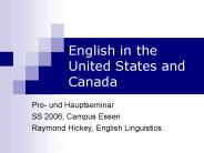 English in the United States and Canada