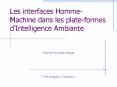 Les interfaces Homme-Machine dans les plate-formes d PowerPoint PPT Presentation