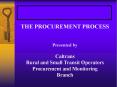THE PROCUREMENT PROCESS PowerPoint PPT Presentation