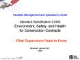 Facilities Management and Operations Center  Standard Specification 01065 Environment, Safety, and Health for Construction Contracts PowerPoint PPT Presentation