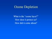 ozone layer depletion and its harmful effects