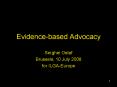 Evidence-based Advocacy PowerPoint PPT Presentation