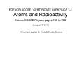 EDEXCEL IGCSE / CERTIFICATE IN PHYSICS 7-1 Atoms and Radioactivity PowerPoint PPT Presentation