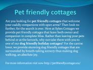 pet friendly cottages