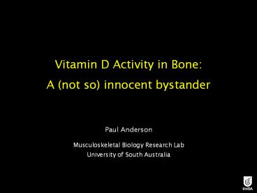 Vitamin D and Bone Health