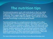 the nutrition tips