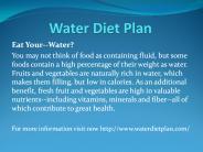 water diet plan