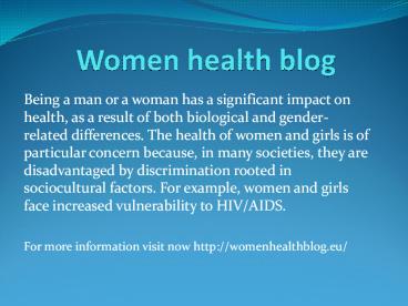women health blog