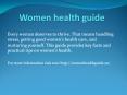 women health guide PowerPoint PPT Presentation