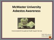 McMaster University Asbestos Awareness