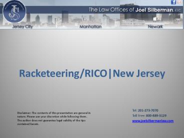 Racketeering/RICO | New Jersey