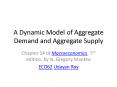 A Dynamic Model of Aggregate Demand and Aggregate Supply PowerPoint PPT Presentation
