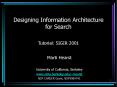 Designing Information Architecture for Search PowerPoint PPT Presentation