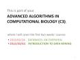 ADVANCED ALGORITHMS IN COMPUTATIONAL BIOLOGY (C3), PowerPoint PPT Presentation