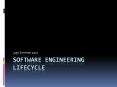 Software engineering lifecycle PowerPoint PPT Presentation