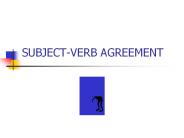 SUBJECT-VERB AGREEMENT