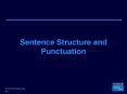 Sentence Structure and Punctuation PowerPoint PPT Presentation