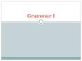 Grammar I PowerPoint PPT Presentation