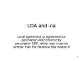 LDA and -na PowerPoint PPT Presentation