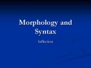 Morphology and Syntax