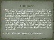 Gifts guide