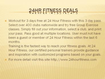 24hr fitness deals