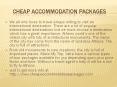 cheap accommodation packages