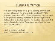 clifbar nutrition