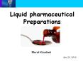 Liquid pharmaceutical Preparations PowerPoint PPT Presentation