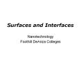Surfaces and Interfaces PowerPoint PPT Presentation