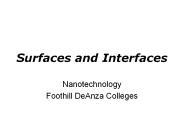 Surfaces and Interfaces