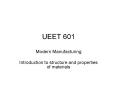 UEET 601 PowerPoint PPT Presentation