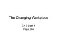 The Changing Workplace PowerPoint PPT Presentation