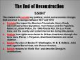 The End of Reconstruction PowerPoint PPT Presentation
