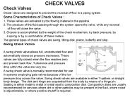 CHECK VALVES