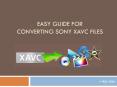 How to convert Sony XAVC footages to FCP,iMovie,Sony Vegas on Mac PowerPoint PPT Presentation
