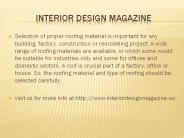 Interior design magazine