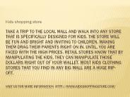 Kids shopping store
