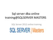 sql server dba online training