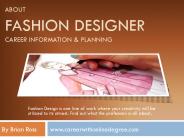 About Fashion Designer Career information & Planning