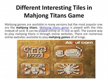 Mahjong Titans